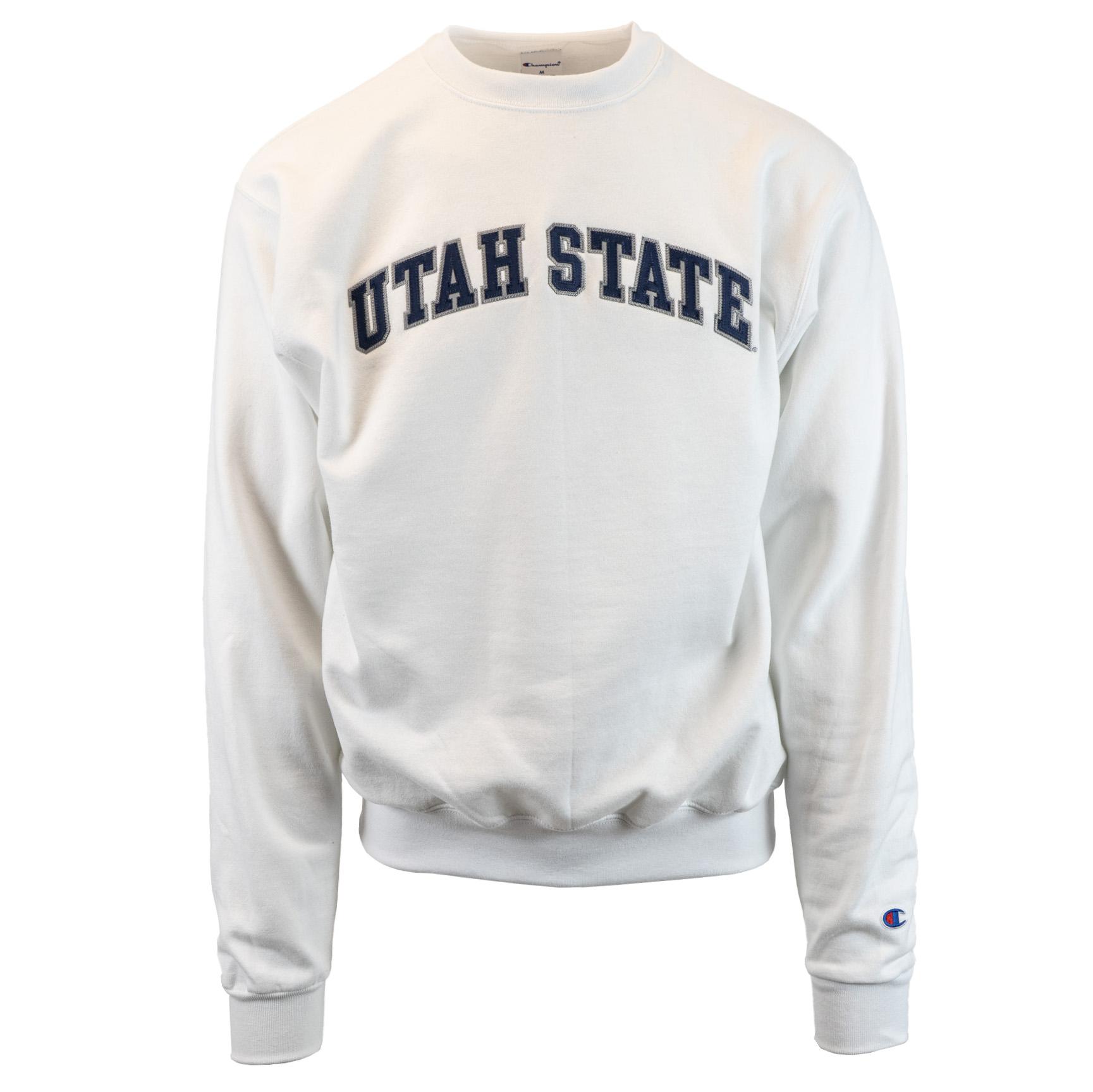 Champion Utah State Embroidered Patch Crew Sweatshirt | Utah